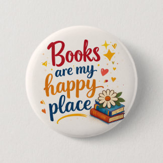 Button_bookish 6 Cm Round Badge