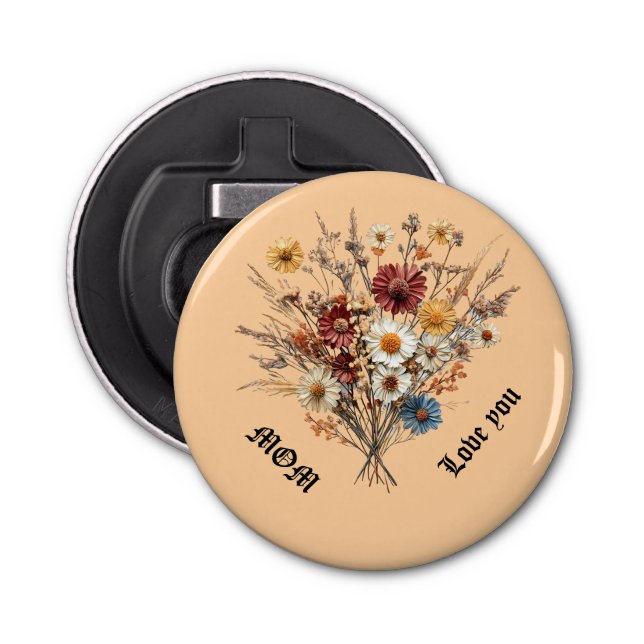 Button Bottle Opener for Mum (Front)