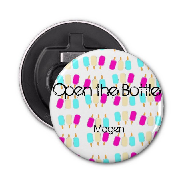 Button Bottle Opener Ice Cream (Front)