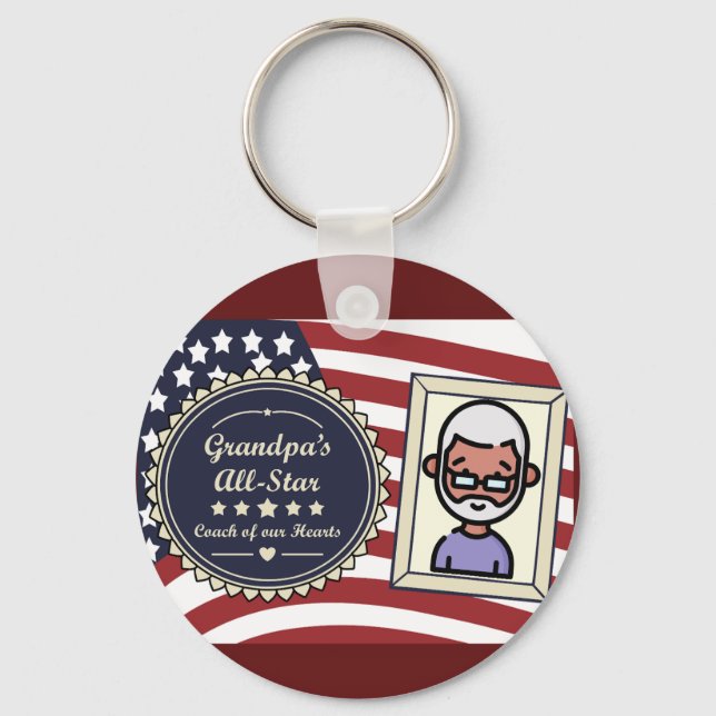 Button Bottle Opener Key Ring (Front)