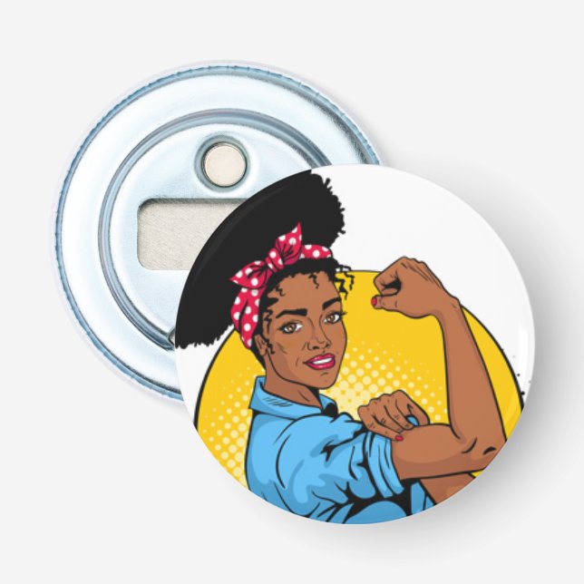 Button Bottle Opener - We Can Do It! (Front)