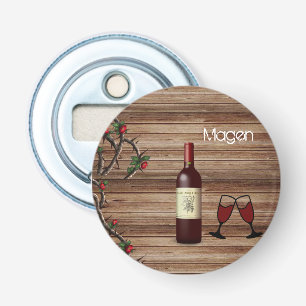 Button Bottle Opener Wine