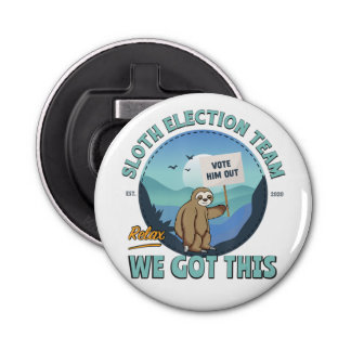 Button Bottle Opener with magnet Mockup Template