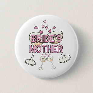 Button: Bride's Mother 6 Cm Round Badge