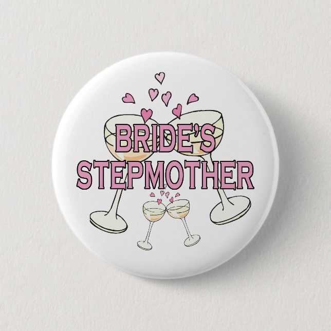 Button: Bride's Stepmother 6 Cm Round Badge (Front)