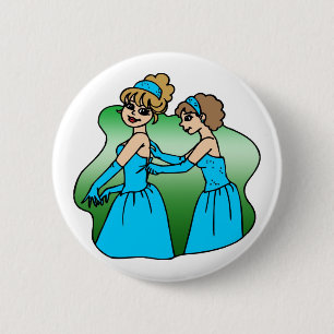 Button: Bridesmaid 6 Cm Round Badge