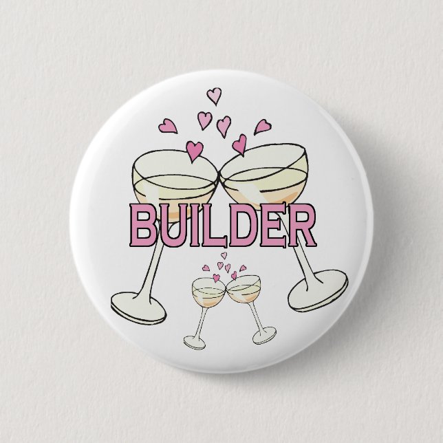 Button: Builder 6 Cm Round Badge (Front)