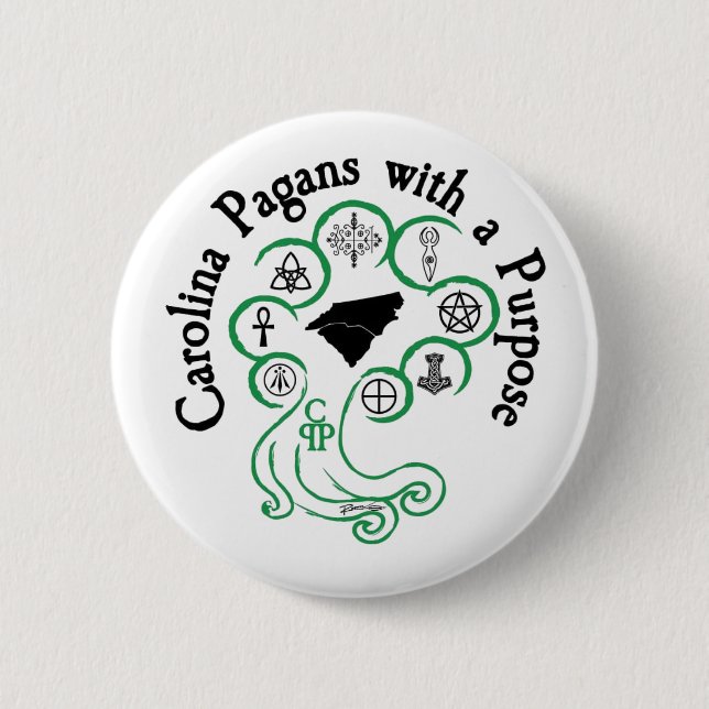 Button, Carolina Pagans with a Purpose 6 Cm Round Badge (Front)