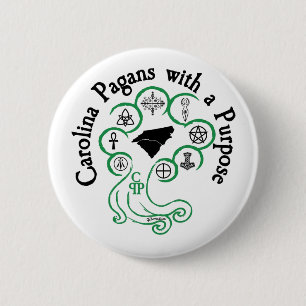 Button, Carolina Pagans with a Purpose 6 Cm Round Badge