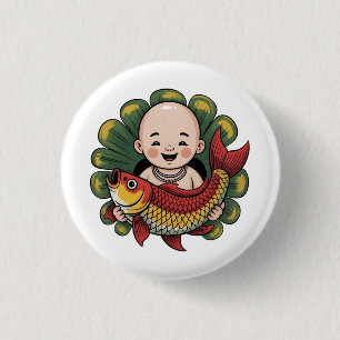 Button Chloe Baby – Cute Boy with Lucky Koi