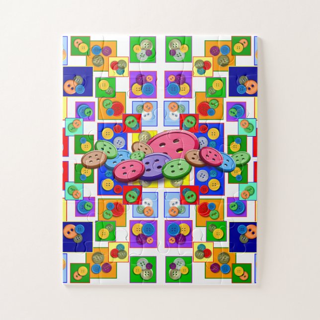 Button Collage Jigsaw Puzzle (Vertical)