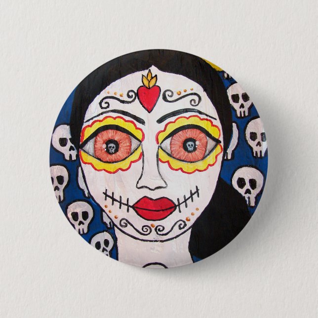 Button Day of the dead "Mi Catrina" (Front)