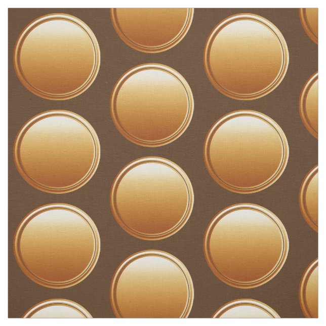 Button Dots - gradient brown + your backg. & idea Fabric (Swatch)