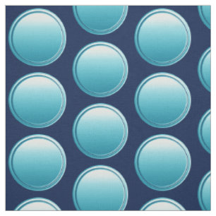 Button Dots - gradient cyan + your backg. & idea Fabric