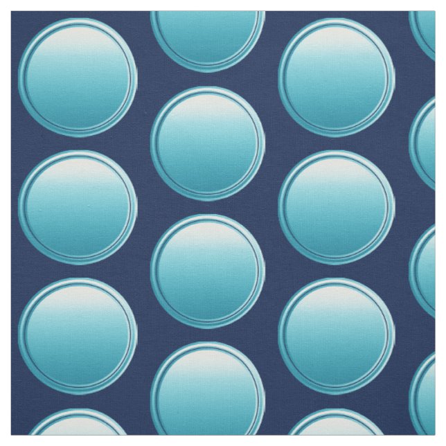 Button Dots - gradient cyan + your backg. & idea Fabric (Swatch)