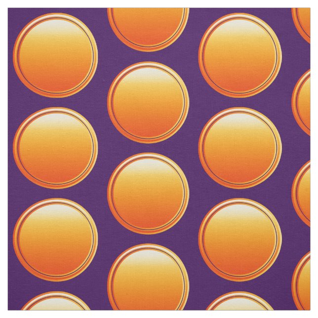 Button Dots - gradient orange + your backg. & idea Fabric (Swatch)