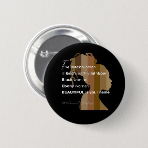 Button "Ebony Woman"