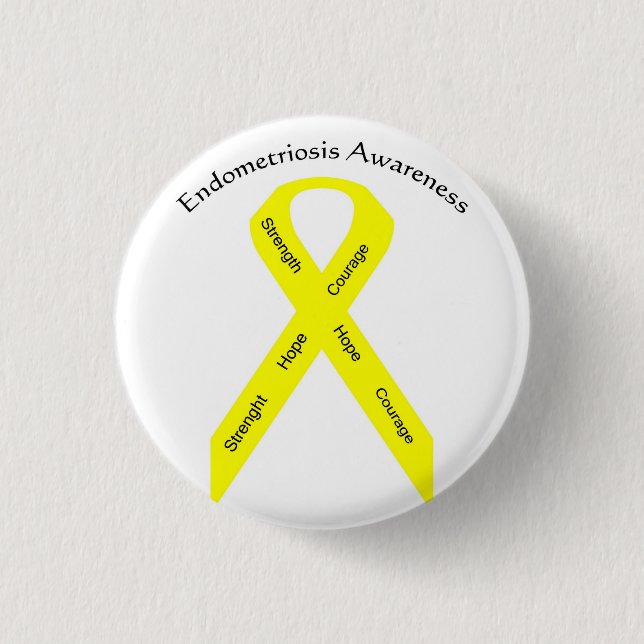 Button--Endo Awareness 3 Cm Round Badge (Front)