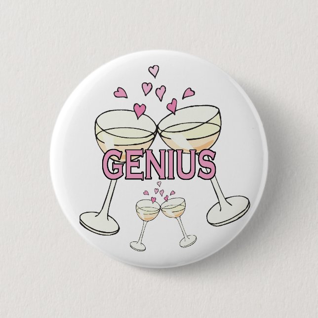 Button: Genius 6 Cm Round Badge (Front)