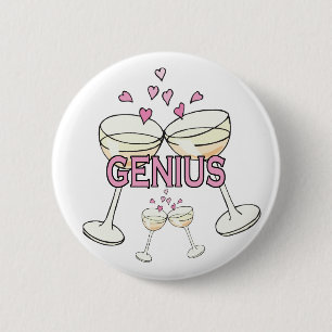 Button: Genius 6 Cm Round Badge