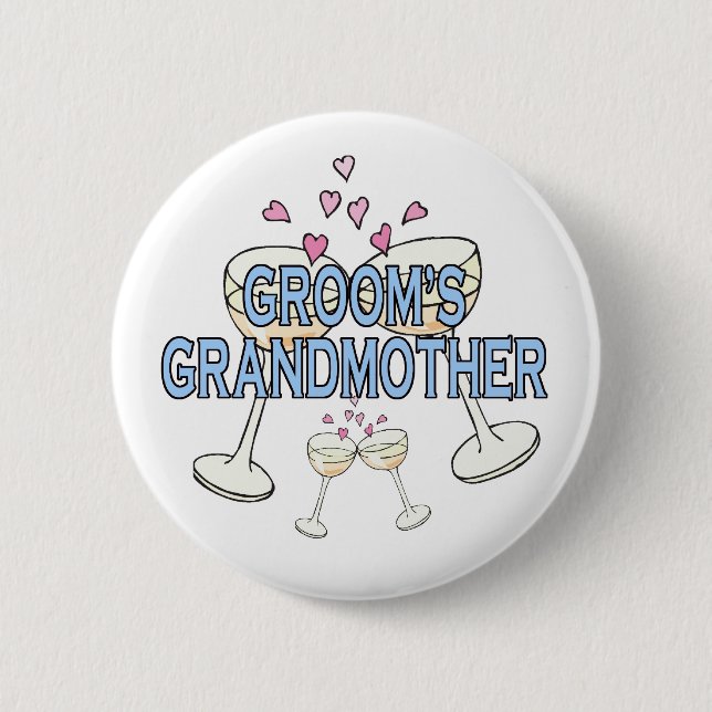 Button: Groom's Grandmother 6 Cm Round Badge (Front)