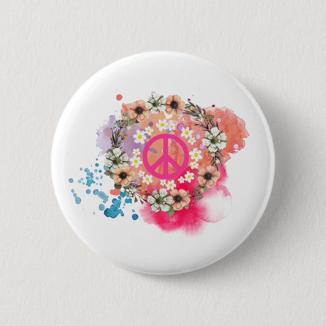 Button Hippie (Front)