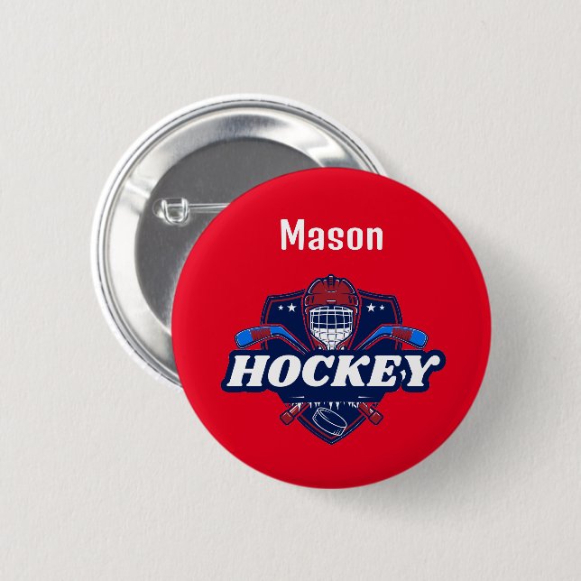 Button Hockey Gear - Personalised -Add Name # (Front & Back)