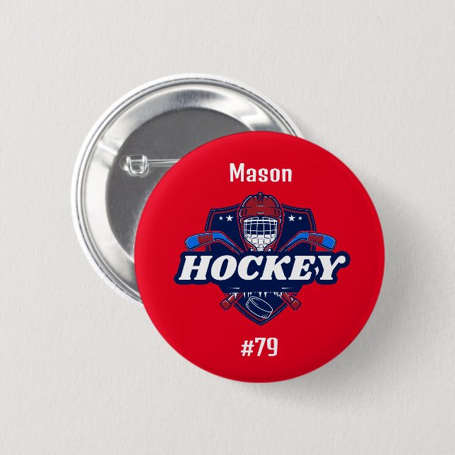 Button Hockey Gear - Personalised -Add Name # (Front & Back)