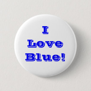Button I Love Blue