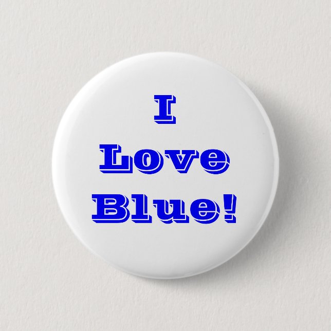 Button I Love Blue (Front)