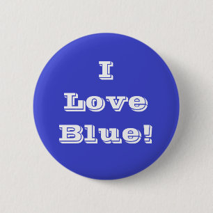 Button I Love Blue