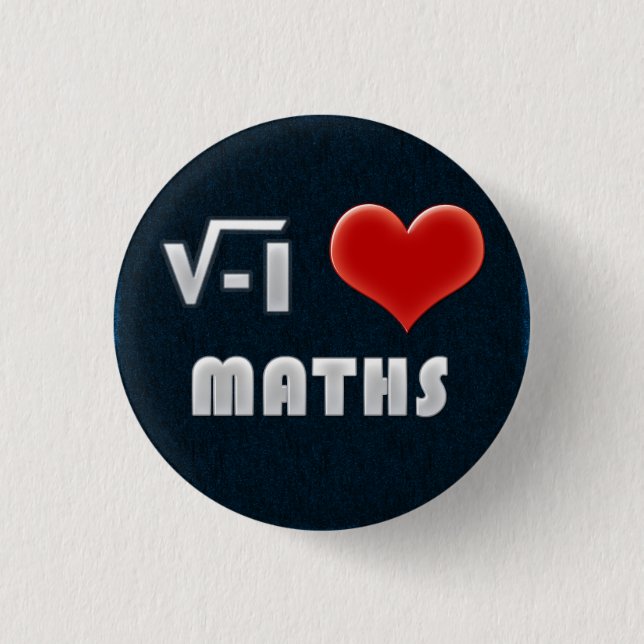 Button I LOVE MATHS (Front)