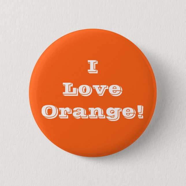 Button I Love Orange (Front)