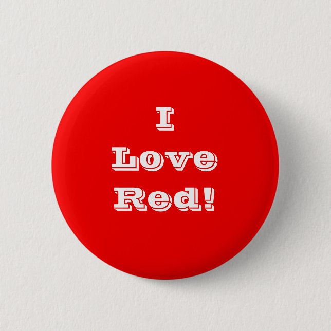 Button I Love Red (Front)
