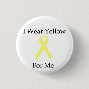 Button--I Wear Yellow For Me 3 Cm Round Badge