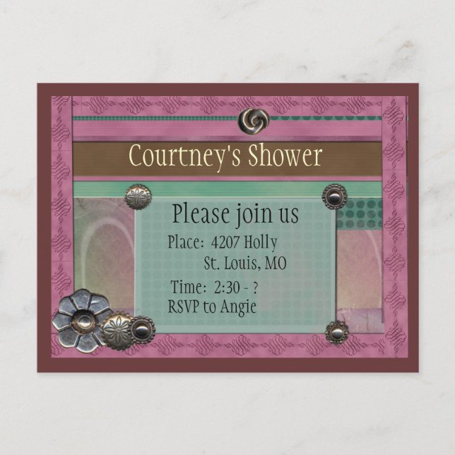 Button Invitation Postcard (Front)