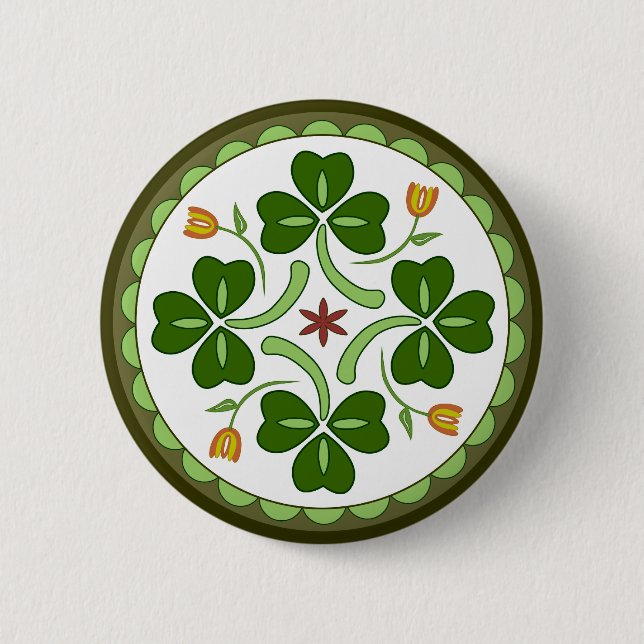 Button - Irish Good Luck Hex (Front)