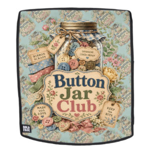 Button Jar Club Cottagecore Sewing Collage Backpack