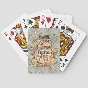 Button Jar Club Cottagecore Sewing Collage Playing Cards