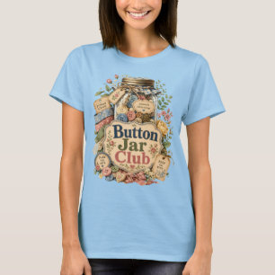 Button Jar Club Cottagecore Sewing Collage T-Shirt