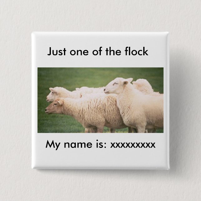 Button -  Just one of the flock (Front)
