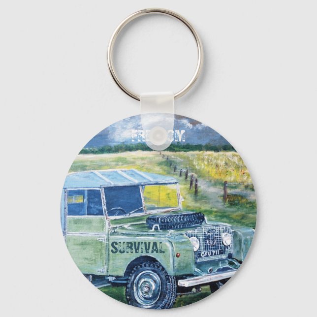 Button Key Ring. Title: FREEDOM Ring (Front)