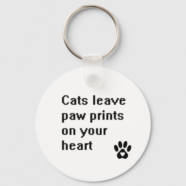 Button Keychain - cat quote (Front)