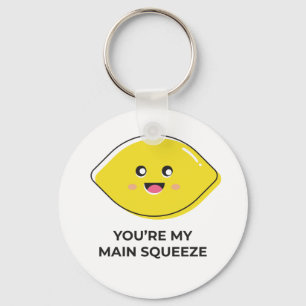Button Keychain   Cute Lemon Design