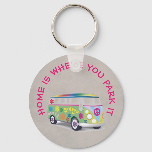 Button Keyring - Home It Where You Park It (Front)