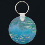 BUTTON KEYRING: "WATERLILIES" BY MONET KEY RING<br><div class="desc">"WATERLILIES" BY CLAUDE MONET</div>