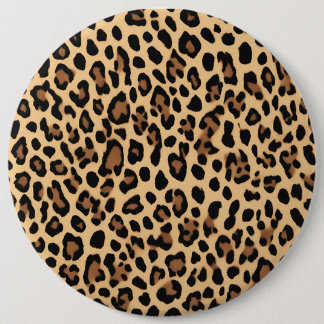 Button, Leopard Spots 6 Cm Round Badge
