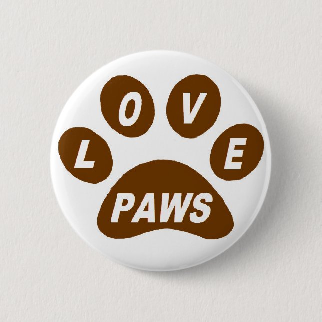 Button Love Paws on Paws Brown (Front)