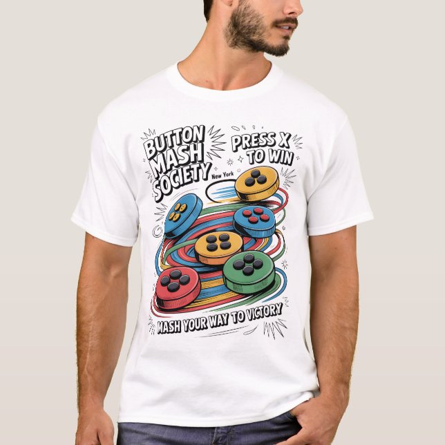 Button Mash Society T-Shirt (Front)