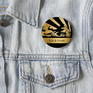 Button motorcycle motorbike bike biker gold